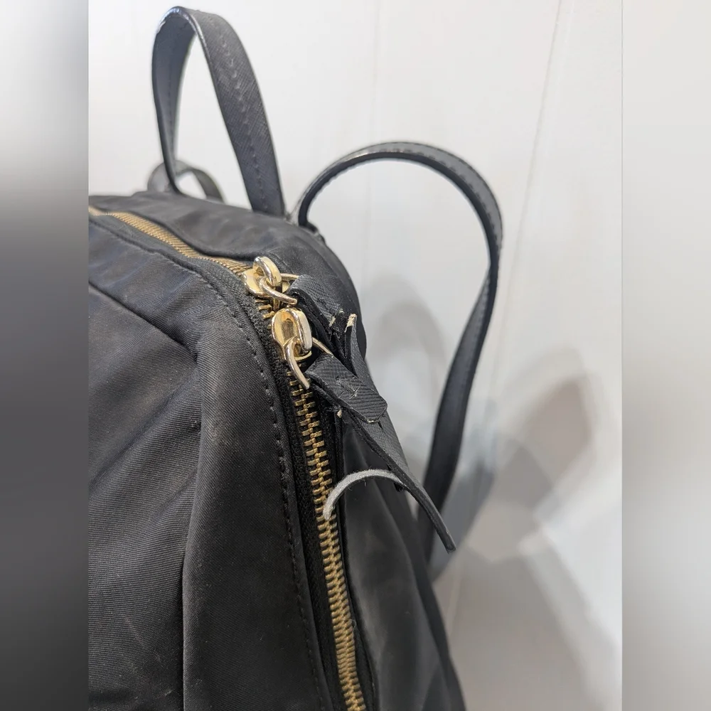 Kate Spade Black Nylon Backpack Laptop Travel Work‎ Bag